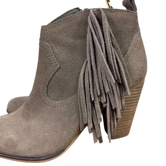 Steve Madden Cian Womens Western Fringe Ankle Boots Booties Brown Shoes sz 7.5 - Picture 9 of 16